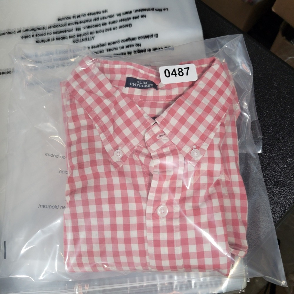 J.Crew Button Down Shirt Mens Medium Red/Pink Gingham Slim Untucked Flex Washed - Picture 12 of 14